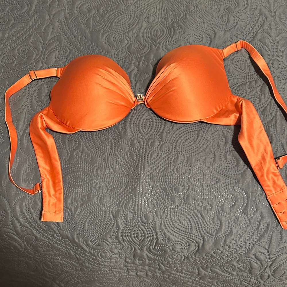 Orange Women's Strapless Bra